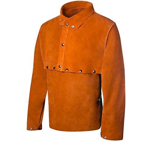 Steiner 12123 cape sleeve with 14-inch bib, domestic brown split cowhide, extra for sale