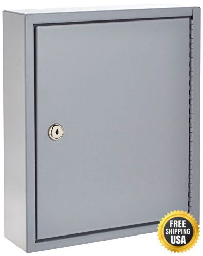 S P Richards Company Secure Key Cabinet 10 x 3 x 12 Inches 60 Keys Gray New