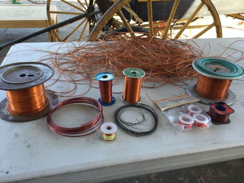 Big Lot Of Mixed AWG Copper Magnet Wire 8 plus pounds