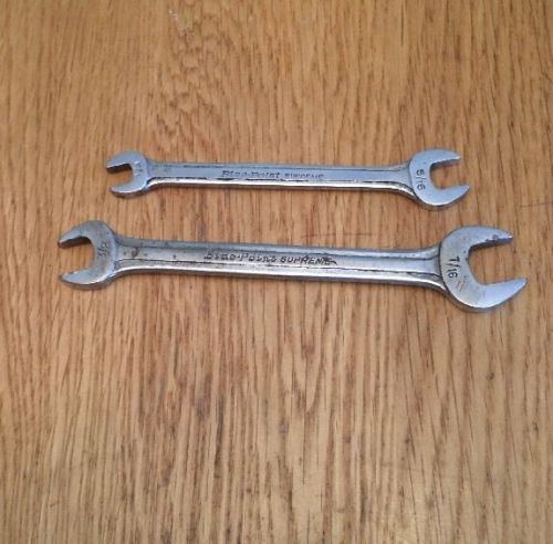 Blue point supreme - lot of 2 double open end wrenches, s-810 &amp; s-1214 for sale