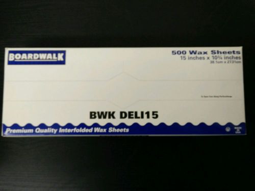 Boardwalk BWK DELI15 Interfolded Wax Sheets (500 Wax Sheets per) 15&#034; X 10.75&#034;