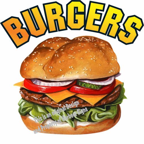 Burgers Decal 14&#034; Hamburgers Restaurant Concession Food Truck Vinyl Sticker