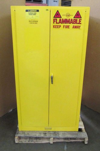 JUSTRITE 25995 FLAMMABLE LIQUID STORAGE CABINET 25600 60 GALLON 34X34X65 2 SHELF