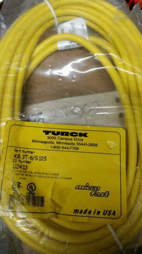 TURCK KB3T-6/S105 U2413MICRO FAST CABLE NEW this is a three pin cable