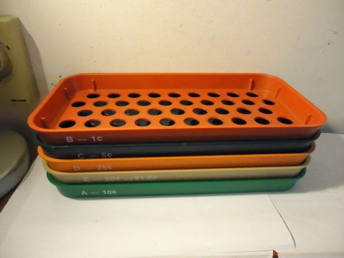 VINTAGE KWIK SORT JR COIN SORTING TRAYS WITH PLASTIC SNAP COVER ITEM NO 223-0044