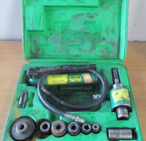 Greenlee 7306 hydraulic knockout set 1/2&#034; to 2&#034; slug buster hand pump driver for sale