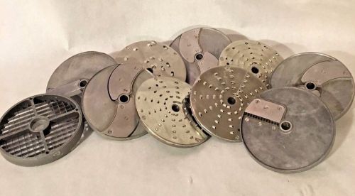 Lot of 10 Assorted Robot Coupe Commercial Food Processor Cutting Grating Discs