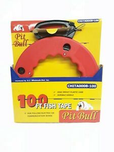 100 FT Fish Tape with High Impact Case for Electric or Communication Wire Puller