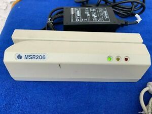 MSR206-3HLR MSR206 Magnetic Stripe Credit Card Reader (w/ Power Adapter)