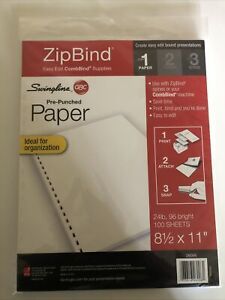 Swingline GBC ZipBind Pre-Punched Cover Set, Clear/Black, 10 Pack (26006)