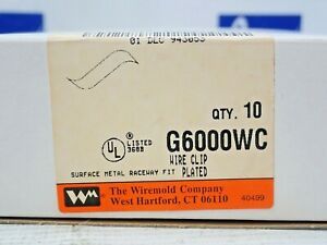 Wiremold G6000WC Wire Clip Plated Quantity 10 in Box New