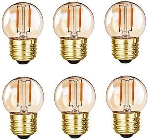 Grensk - G40 Edison LED Filament Mini Globe Light Bulbs 1WEquivalent to