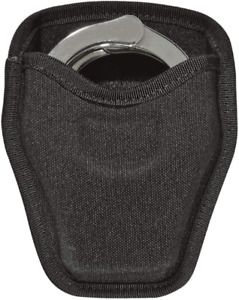 Open Top Cuff Case Dual Web Belt Loop Handcuff Holder Black High-Quality Kit