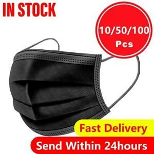 50 pcs Mask Mouth Face Nose Black Cover Washable Covers Protects