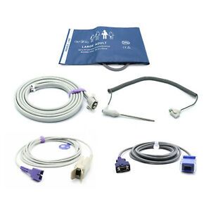 Welch Allyn Accessories Bundle - Cuff, Hose, SpO2 Nellcor, DOC-10, Temperature