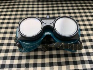 New Welding Cutting Welders Safety Goggles Glasses Flip Up Dark Green Lenses