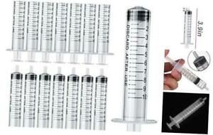 15 Pack Large Syringes, Large Plastic Garden Industrial Syringes for 10 ML