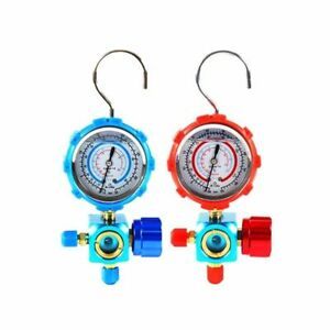 Refrigerant High Low Pressure Gauge Plastic 1/4 Auto Car Air Conditioning Tools