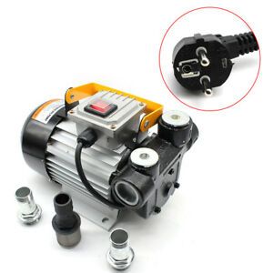 Electric Oil Pump Self Priming Transfer Fuel Diesel Delivery Rate Max 60 L/min