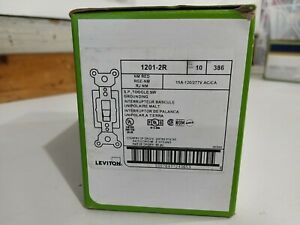 NEW Lot of (10) Leviton 1201-2R 15A 120/277 Volt Single-Pole Toggle Switch Red