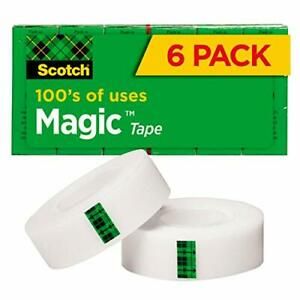 Scotch Magic Tape, 6 Rolls, Numerous Applications, 6 Transparent