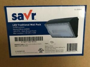112 Watt, 120-277 Volt Wet location 4000K, 14,900 Lumens wall pack, dark bronze