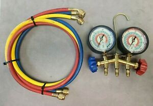 JB INDUSTRIES A/C MANIFOLD &amp; GAUGE SET WITH of 5ft HOSES