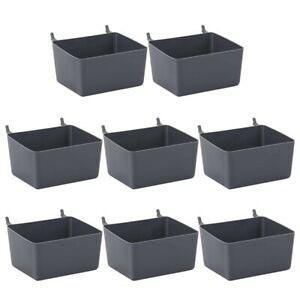 1X(8 Pieces Pegboard Bins Kit Pegboard Parts Storage Pegboard Accessories