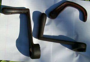 VINTAGE LOT TWO STATIONARY HIT &amp; MISS ENGINE HAND CRANK HANDLES &amp; ANOTHER HANDLE