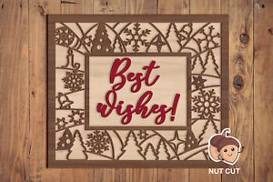 Christmas sign SVG Laser cut files for Glowforge, Cricut, Multi-layer