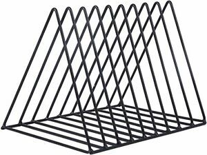 Triangle File Holder Book Rack, Vinyl Record Holder, Desktop File Sorter Maga...