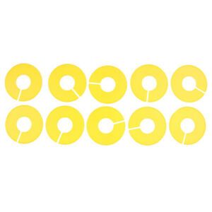 10 Pieces Round Clothing Rack Size Dividers Plastic Hangers Ring Multi-Color