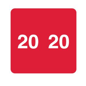 NEV&#039;S XY-JL-20-A 2020 Ames Year Bands 1-7/8&#034; x 1-7/8&#034; Red Reverse