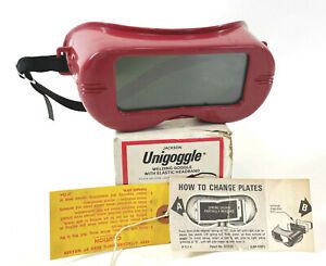 Vintage Jackson Unigoggle Welding Goggle WR-60 Shade 5 Red 0746-0223 NOS