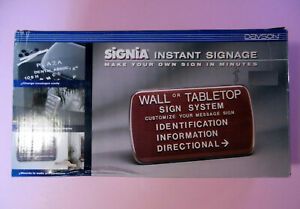 NEW Davson Signia WALL or TABLETOP Instant Signage-Black # 5641-7&#034; high x 12.5 W