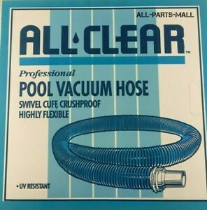 1.5&#034;x10&#039; Professional Flexible Pool Vacuum Hose, Swivel Cuff, Crushproof