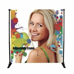 10ft Step and Repeat Adjustable Backdrop Telescopic Banner Stand with Plast Nut