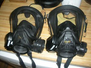 MSA ULTRA ELITE SCBA AIR PAK FIREFIGHTER MASK, VOICE AMP, HUD, NECK STRAP SMALL