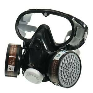 Full Face Protection Emergency Respirator Chemical Gas Mask Goggle Filter 3IN 1