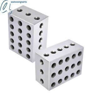 New Ultra Precision 1 Matched Pair 2-3-4 Blocks 23 Holes .0002&#034; Precision