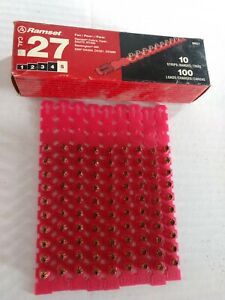 Qty (9 strips,  9x10) Ramset cal .27 5RS27 #5 RED powder actuated loads