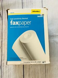 Office Max High Sensitivity Thermal Fax Paper 5 Rolls In Box 8.5 in. x 98 ft