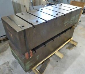 Cast Iron T-Slotted Riser Blocks 20&#034; X 55&#034; X 13&#034; high
