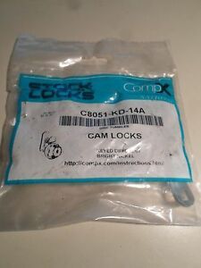 New CompX Stock CAM Lock C8051-KD-14 Locks Bright nickel Disc Tumbler NOS
