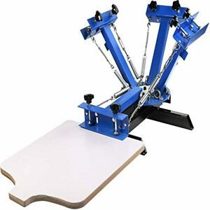 VEVOR Screen Printing Machine 4 Color 1 Station Screen Printing Press 21.7X 17.7