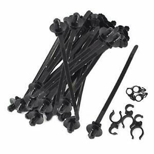 50 Pack Cable Zip Ties 8.3 inch Heavy Duty Nylon Push Mount Self Locking UV
