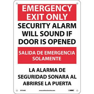 NMC M734AB Emergency Exit Sign, English, Spanish