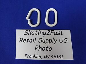 1&#034; Oval Split-Ringsin White Plastic Hold Banners &amp; Signs Retail Store Supply