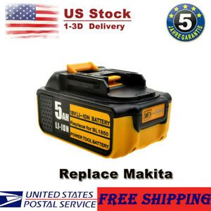 BL1850B Battery-Yellow For 18V Makita 5.0AH LXT-400 BL1860B BL1840B LXT Li-Ion