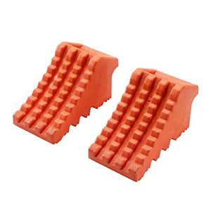 ROBLOCK Wheel Chocks Heavy Duty with Handle for Travel Trailer -2 Pack Orange, x
